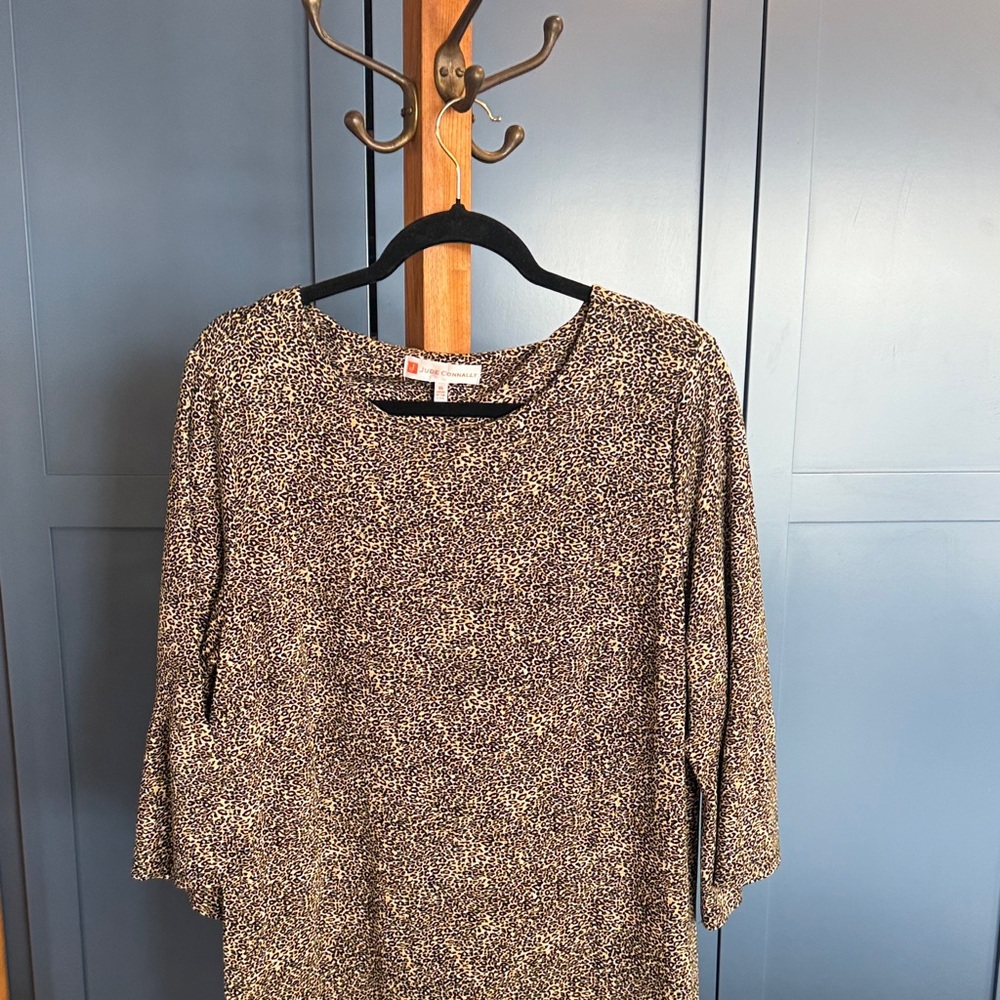 Jude Connally Leopard Print Tunic Dress in LEOPARD NWOT PRISTINE SUPER SOFT